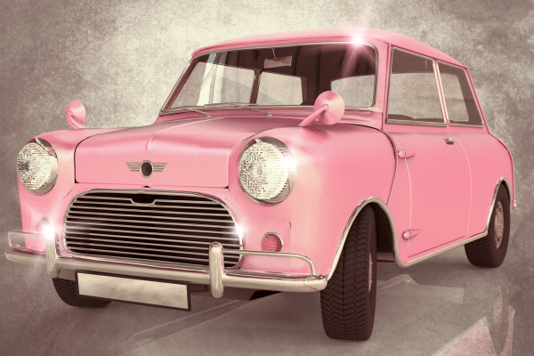 pink mini car