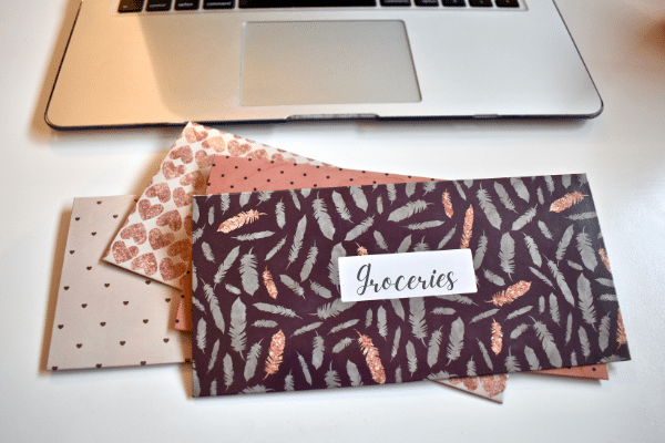 cash envelopes for groceries laptop