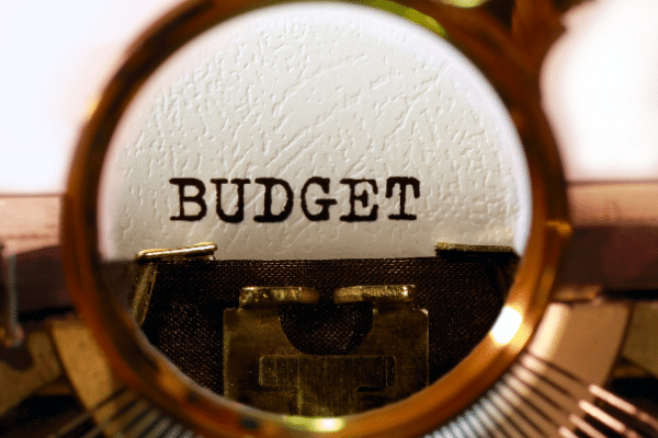 Typewriter typing budget