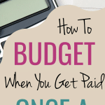 calculator budgeting when you get paid once a month