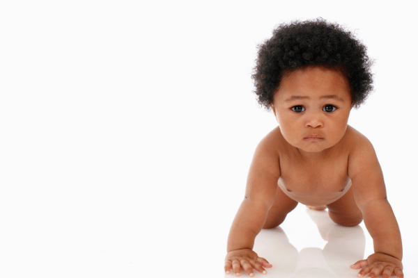 cute baby.  big hair