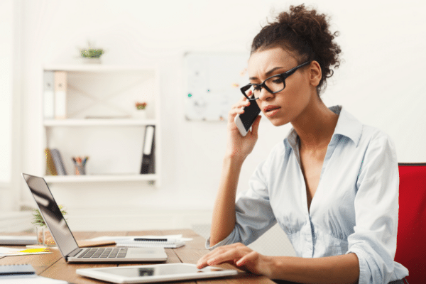 woman talking on the phone